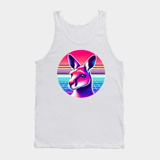 Outback Synth - Kangaroo Vaporwave Tank Top